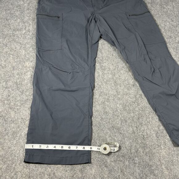 Lands End Men’s Tech Cargo Pant Charcoal Gray Size 42 Lightweight Stretch Waist - Picture 8 of 16